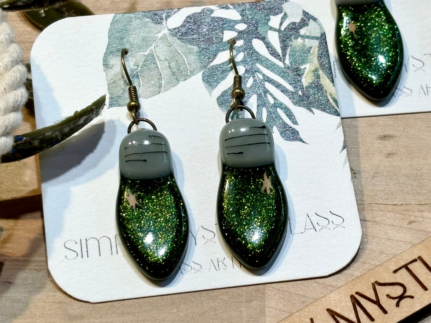 Christmas light earrings