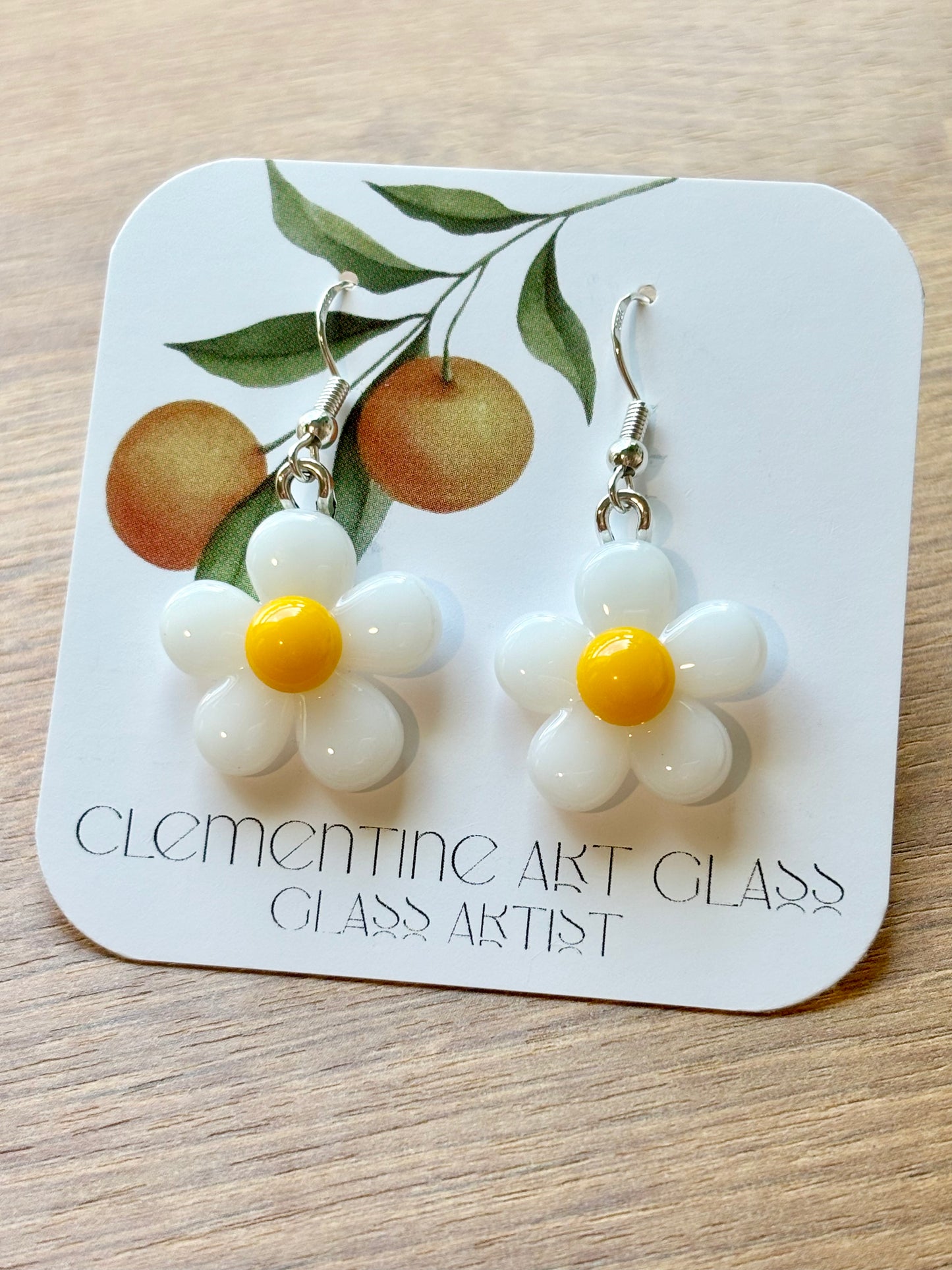 Flower Glass Earrings
