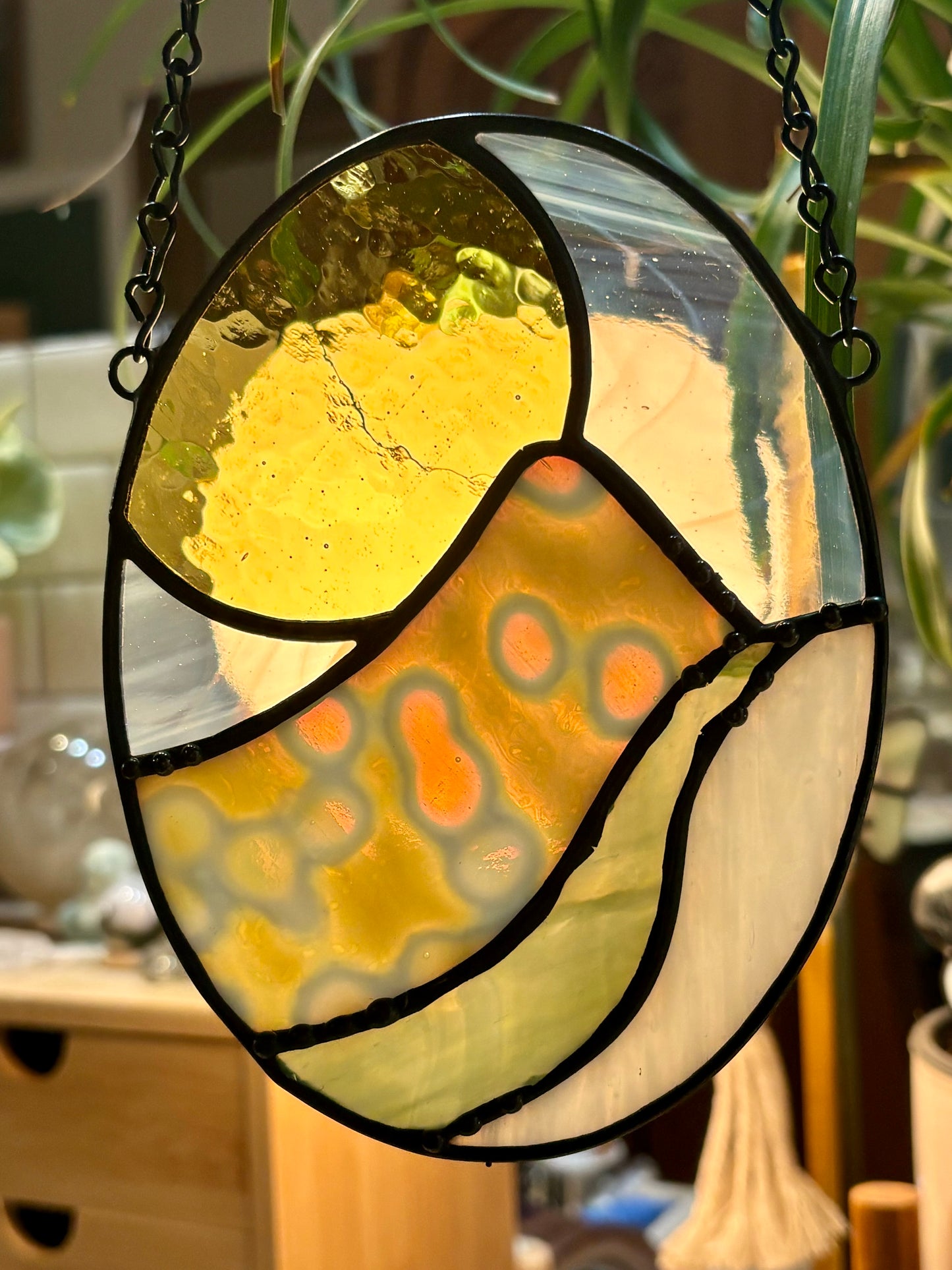 Mini stained glass panel