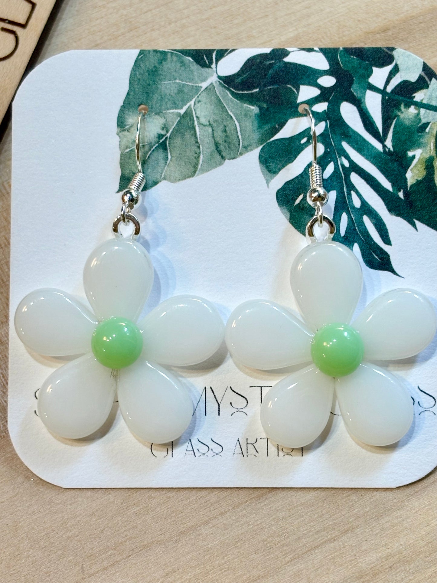 Glass Flower Earrings