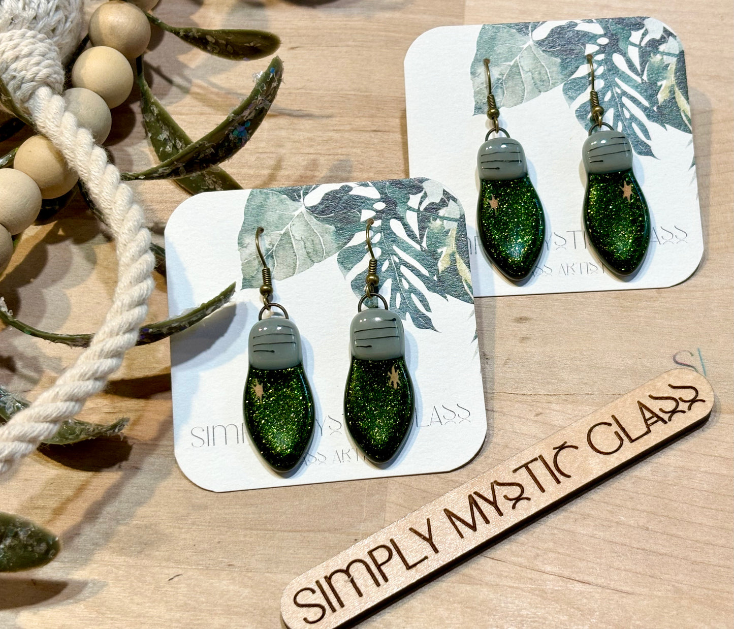 Christmas light earrings