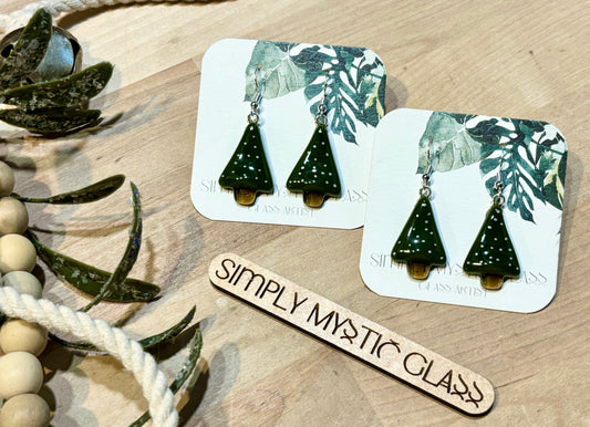 Tree glass earrings