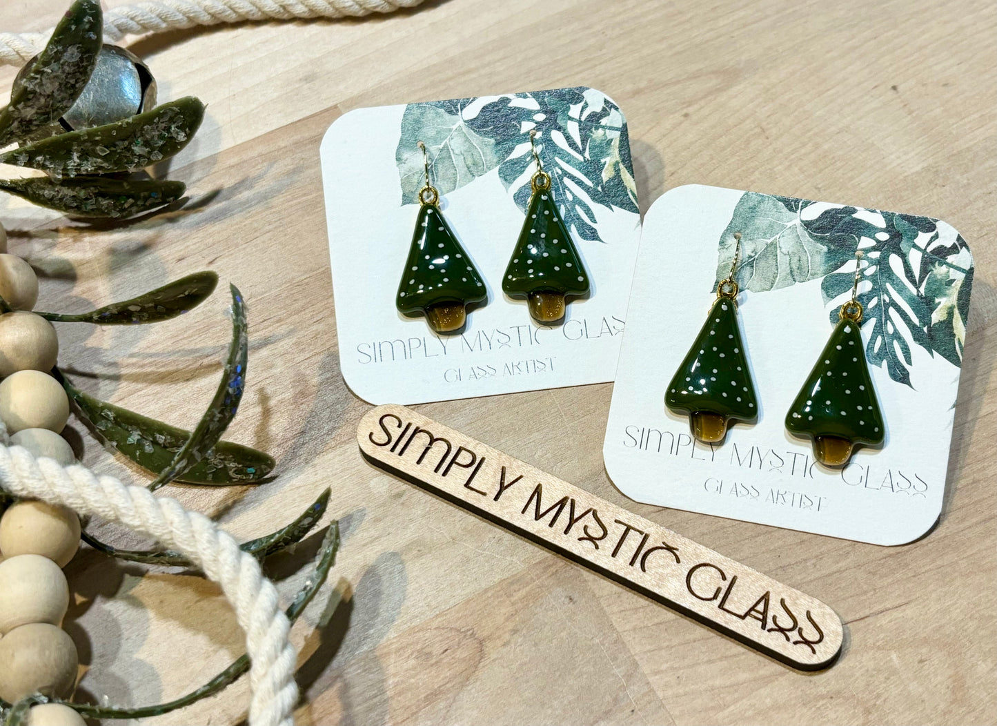 Tree Glass Earrings