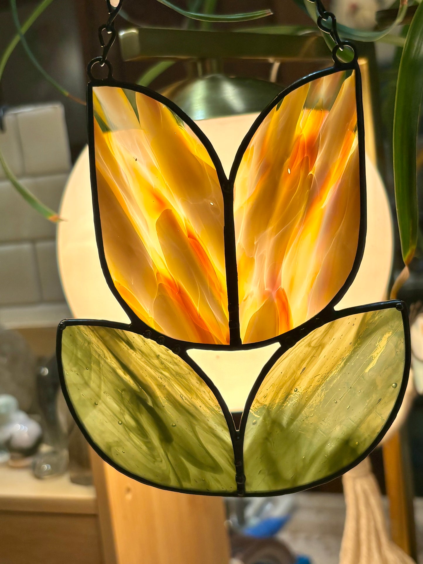 Stained glass flower