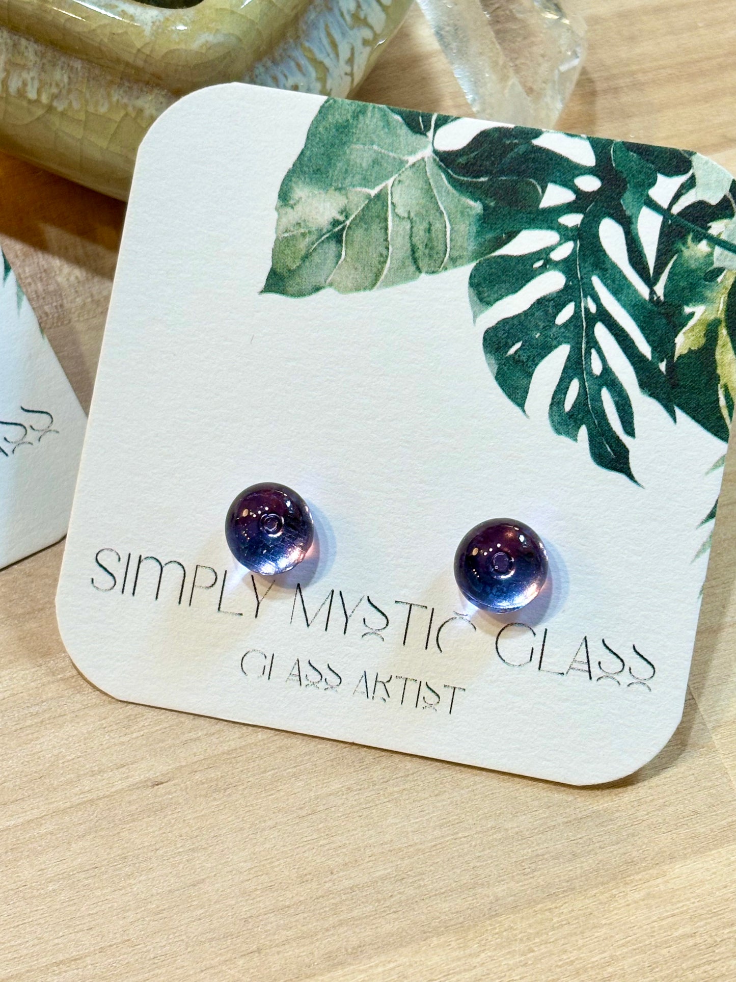 Glass earrings