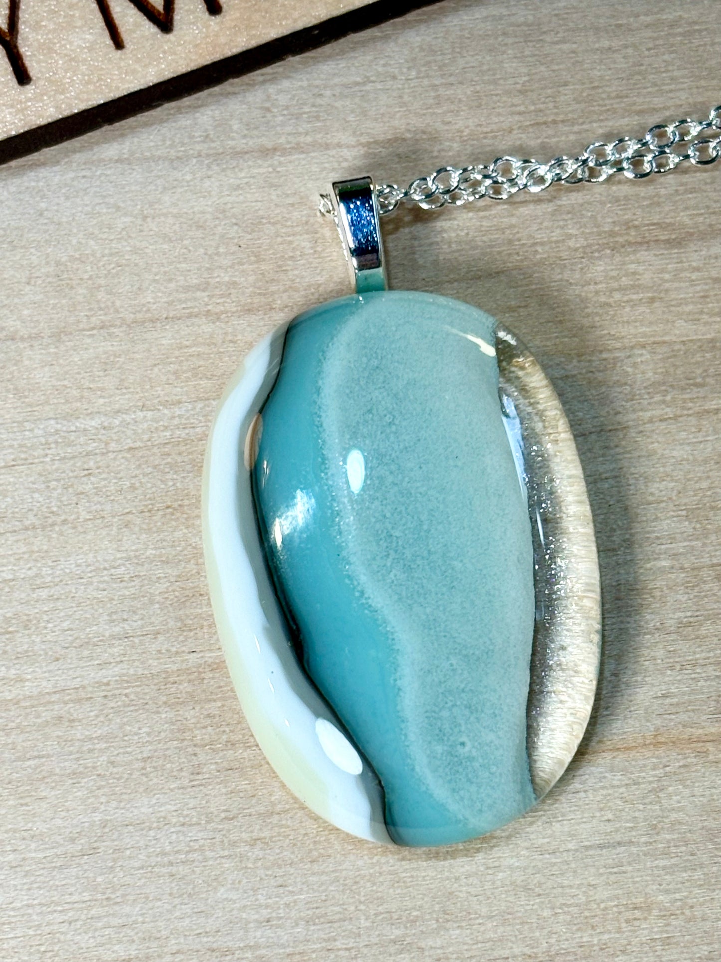 Glow in the dark glass necklace